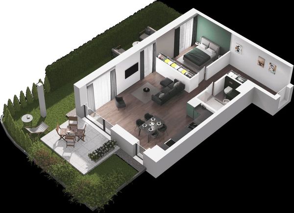 Rzut Ville Garden  - Mieszkanie na sprzedaż, Katowice, Ligota, 954180  PLN