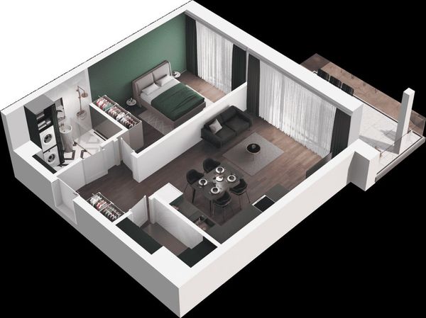 Rzut Ville Garden  - Mieszkanie na sprzedaż, Katowice, Ligota, 624625  PLN