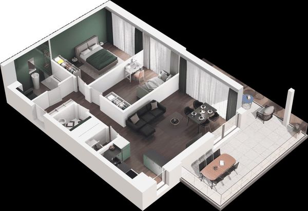 Rzut Ville Garden  - Mieszkanie na sprzedaż, Katowice, Ligota, 848823  PLN