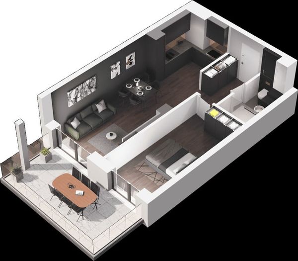 Rzut Ville Garden  - Mieszkanie na sprzedaż, Katowice, Ligota, 598390  PLN