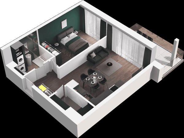 Rzut Ville Garden  - Mieszkanie na sprzedaż, Katowice, Ligota, 639616  PLN