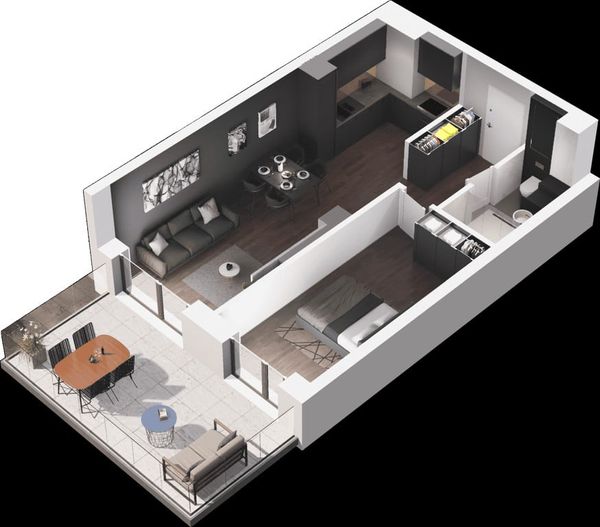 Rzut Ville Garden  - Mieszkanie na sprzedaż, Katowice, Ligota, 621405  PLN