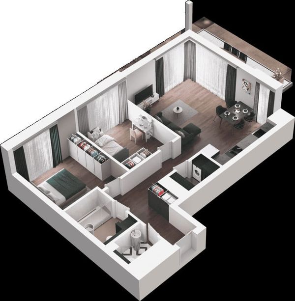 Rzut Ville Garden  - Mieszkanie na sprzedaż, Katowice, Ligota, 857885  PLN