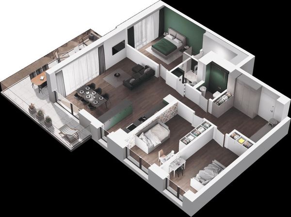 Rzut Ville Garden  - Mieszkanie na sprzedaż, Katowice, Ligota, 1725120  PLN