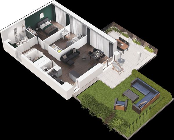 Rzut Ville Garden  - Mieszkanie na sprzedaż, Katowice, Ligota, 979658  PLN