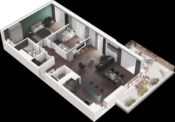 Rzut Ville Garden  - Mieszkanie na sprzedaż, Katowice, Ligota, 1307117  PLN