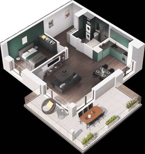 Rzut Ville Garden  - Mieszkanie na sprzedaż, Katowice, Ligota, 699856  PLN