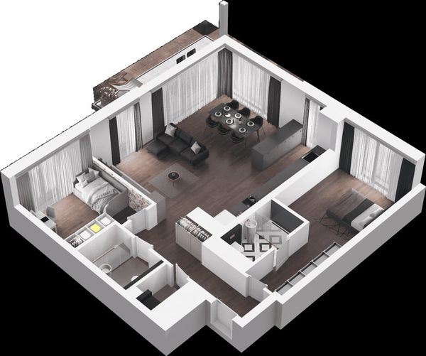 Rzut Ville Garden  - Mieszkanie na sprzedaż, Katowice, Ligota, 1391796  PLN