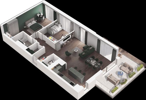 Rzut Ville Garden  - Mieszkanie na sprzedaż, Katowice, Ligota, 1574265  PLN