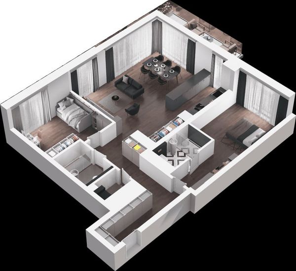 Rzut Ville Garden  - Mieszkanie na sprzedaż, Katowice, Ligota, 1643730  PLN