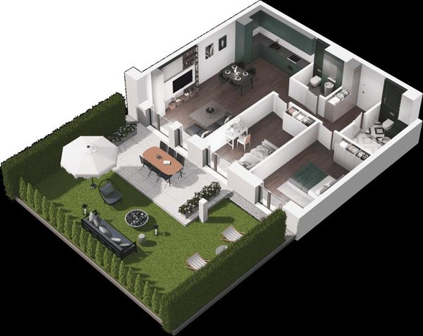 Rzut Ville Garden  - Mieszkanie na sprzedaż, Katowice, Ligota, 914680  PLN