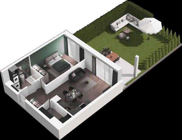 Rzut Ville Garden  - Mieszkanie na sprzedaż, Katowice, Ligota, 698740  PLN