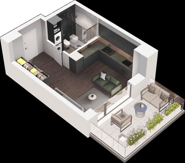 Rzut Ville Garden  - Mieszkanie na sprzedaż, Katowice, Ligota, 370078  PLN