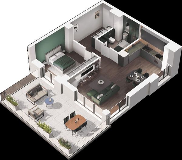 Rzut Ville Garden  - Mieszkanie na sprzedaż, Katowice, Ligota, 743071  PLN