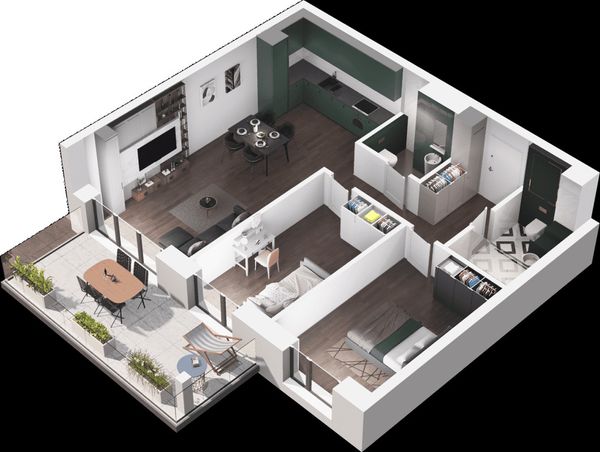 Rzut Ville Garden  - Mieszkanie na sprzedaż, Katowice, Ligota, 865428  PLN