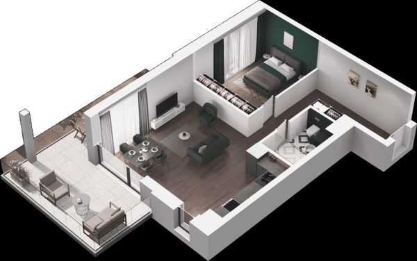 Rzut Ville Garden  - Mieszkanie na sprzedaż, Katowice, Ligota, 728576  PLN