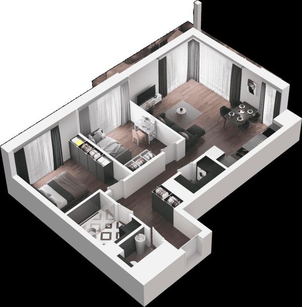 Rzut Ville Garden  - Mieszkanie na sprzedaż, Katowice, Ligota, 893494  PLN