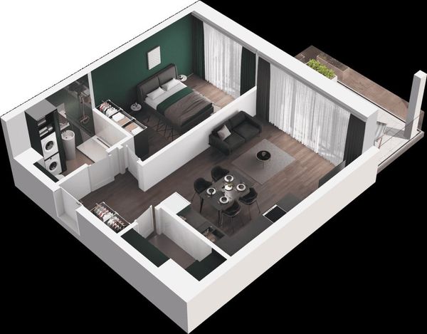 Rzut Ville Garden  - Mieszkanie na sprzedaż, Katowice, Ligota, 638848  PLN