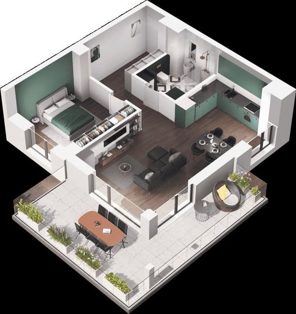 Rzut Ville Garden  - Mieszkanie na sprzedaż, Katowice, Ligota, 754245  PLN