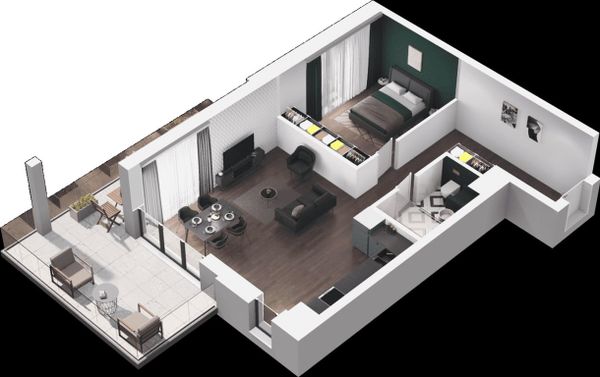 Rzut Ville Garden  - Mieszkanie na sprzedaż, Katowice, Ligota, 757036  PLN