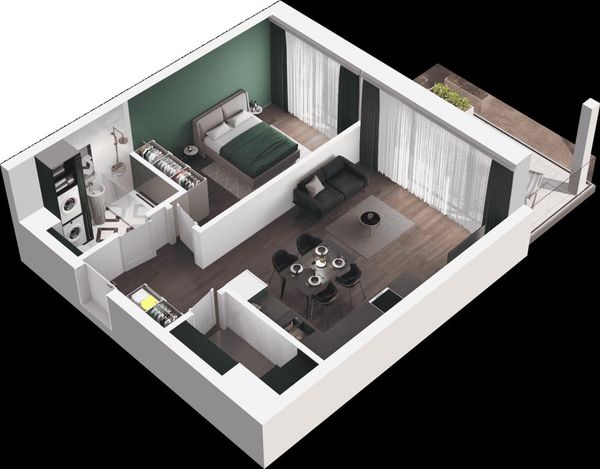 Rzut Ville Garden  - Mieszkanie na sprzedaż, Katowice, Ligota, 653821  PLN