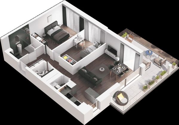 Rzut Ville Garden  - Mieszkanie na sprzedaż, Katowice, Ligota, 855228  PLN