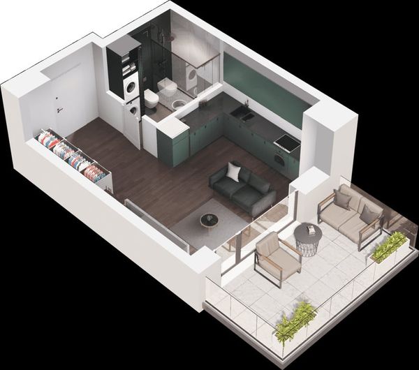 Rzut Ville Garden  - Mieszkanie na sprzedaż, Katowice, Ligota, 387695  PLN