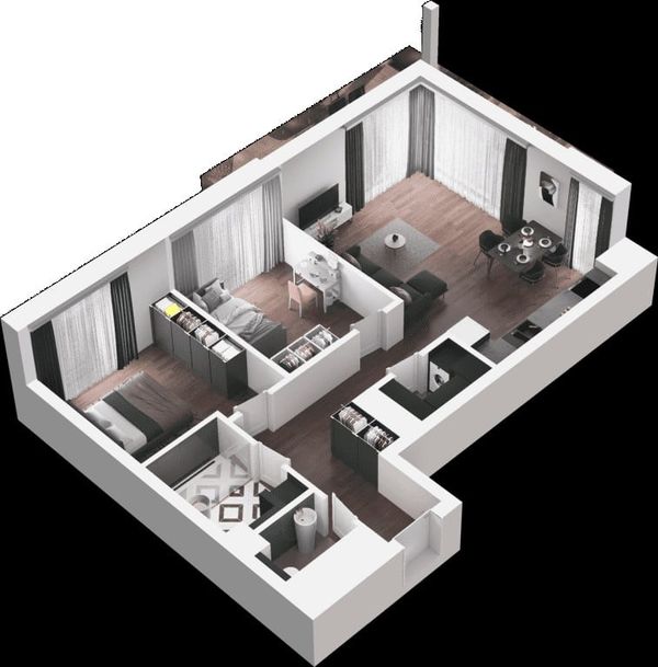 Rzut Ville Garden  - Mieszkanie na sprzedaż, Katowice, Ligota, 866622  PLN