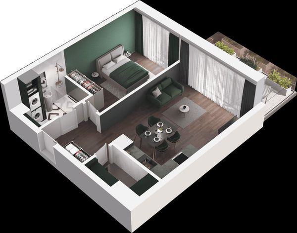 Rzut Ville Garden  - Mieszkanie na sprzedaż, Katowice, Ligota, 668794  PLN