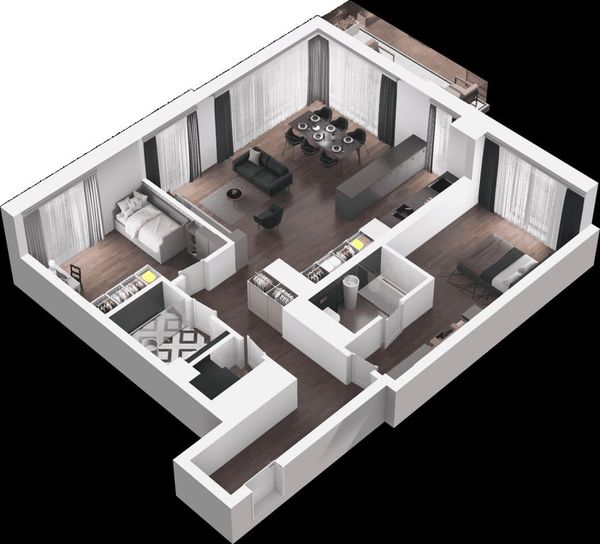 Rzut Ville Garden  - Mieszkanie na sprzedaż, Katowice, Ligota, 1644555  PLN