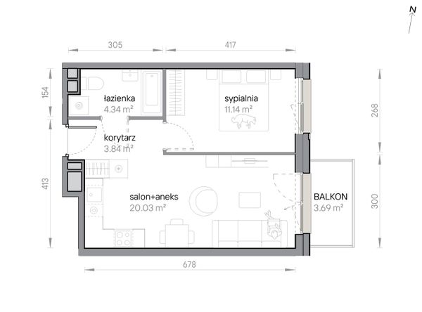 Rzut Przy Parku Vita - M2/1/1/10