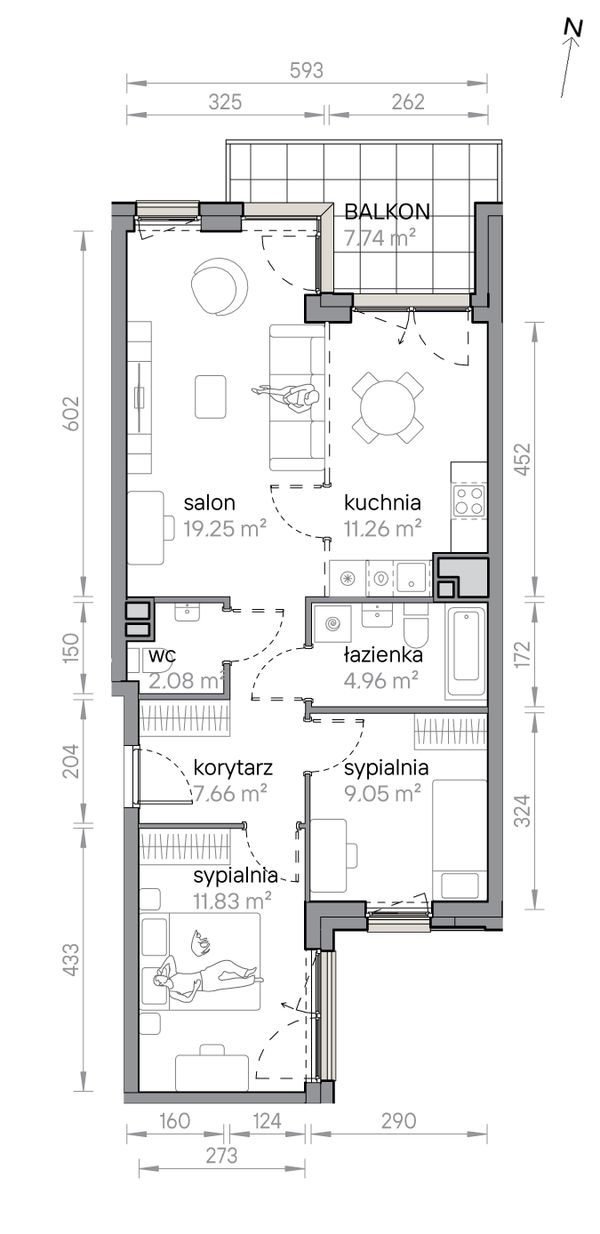 Rzut Przy Parku Vita - M2/1/2/29