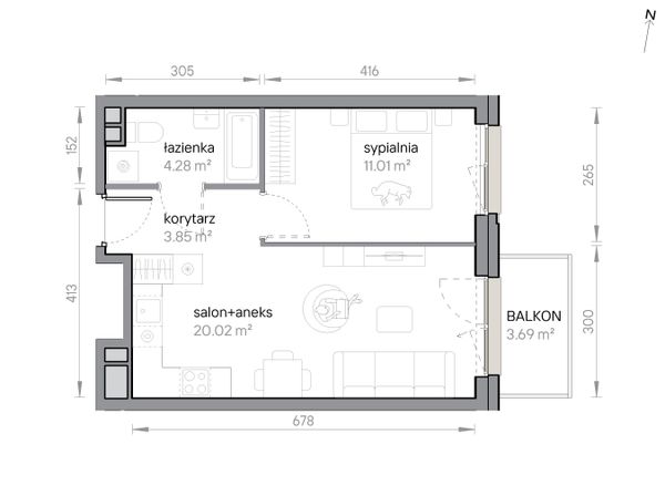 Rzut Przy Parku Vita - M2/1/5/52