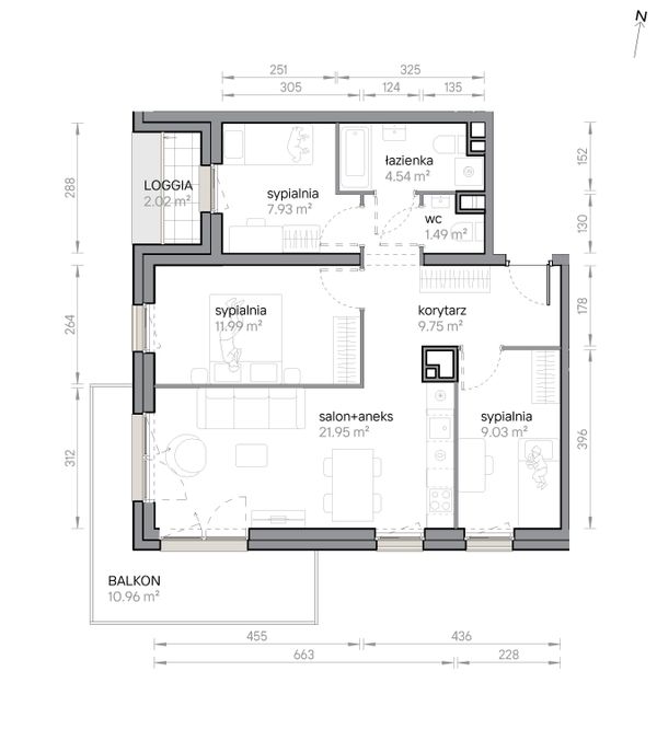 Rzut Przy Parku Vita - M2/1/5/54