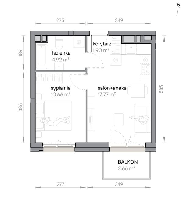 Rzut Przy Parku Vita - M2/2/3/13