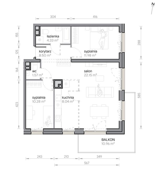 Rzut Przy Parku Vita - M2/3/2/24