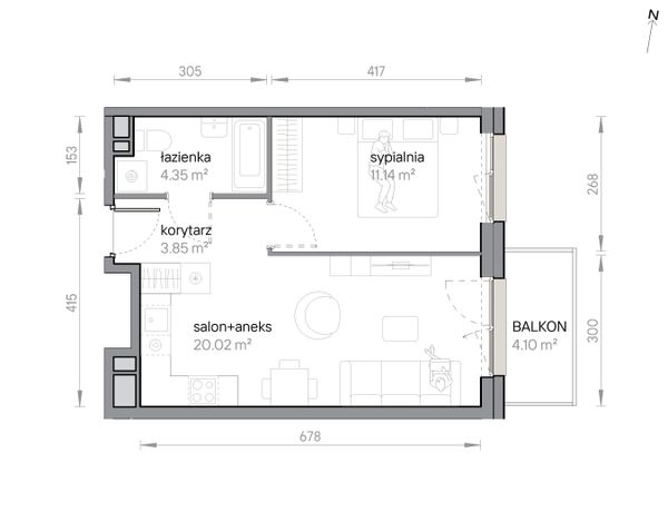 Rzut Przy Parku Vita - M2/3/2/27