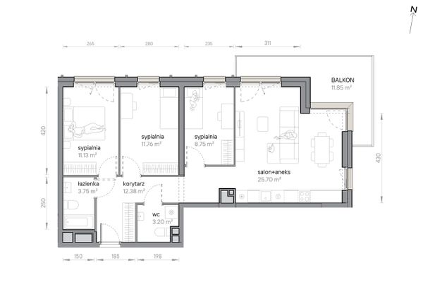 Rzut Przy Parku Vita - M2/3/2/29