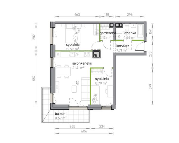 Rzut Przy Parku Vita - M1/1/4/46