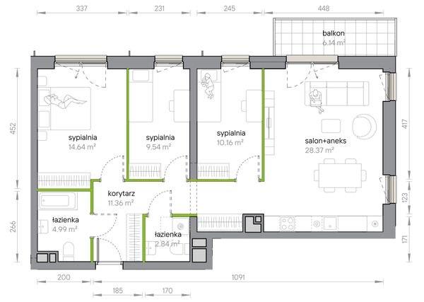 Rzut Przy Parku Vita - M1/1/5/61