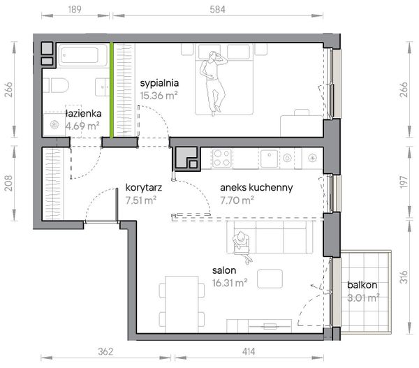 Rzut Przy Parku Vita - M1/1/5/62