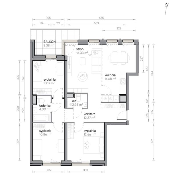 Rzut Przy Parku Vita - M2/2/1/04