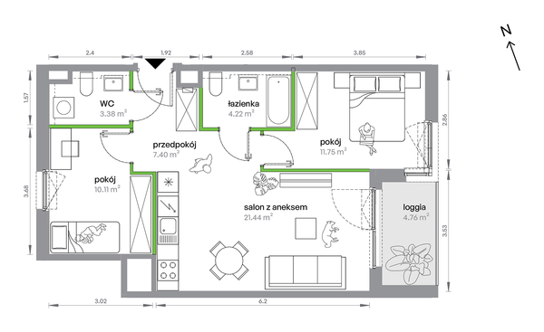 Rzut M Bemowo - AB0204/4