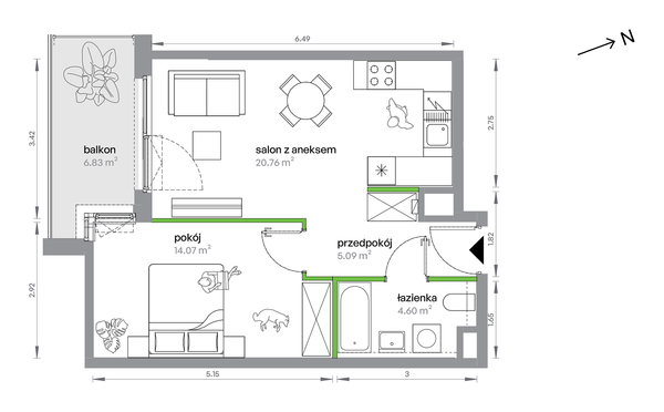 Rzut M Bemowo - AB0305/4