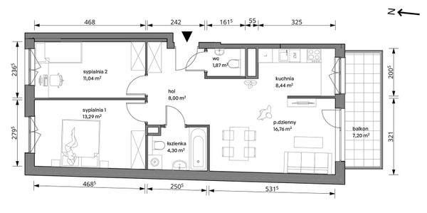 Rzut Trzcinowa Vita - 18/059
