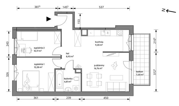 Rzut Trzcinowa Vita - 18A/008