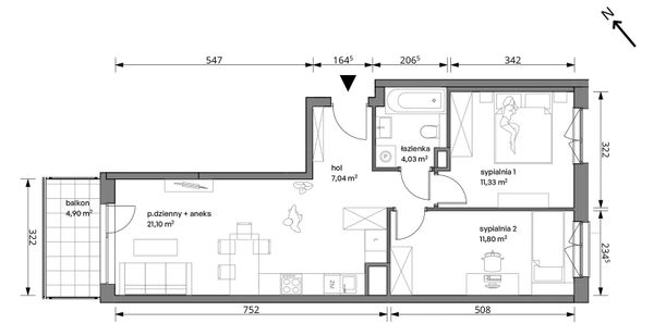 Rzut Trzcinowa Vita - 18A/033
