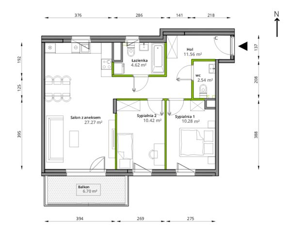 Rzut Aleje Praskie - 111/7