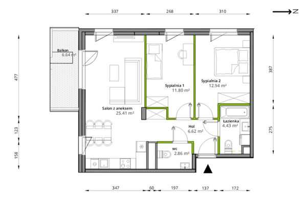 Rzut Aleje Praskie - 115/7