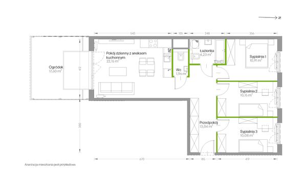 Rzut Centralna Vita - D.164